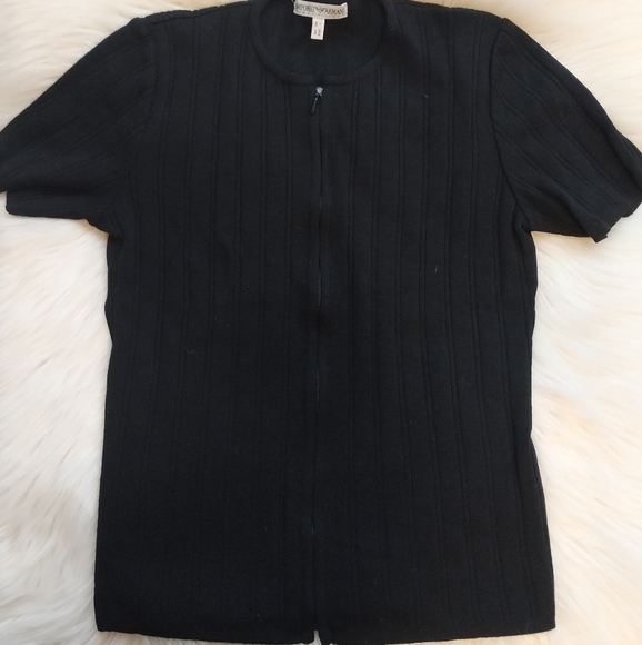 Emporio Armani Short Sleeve Zip Sweater